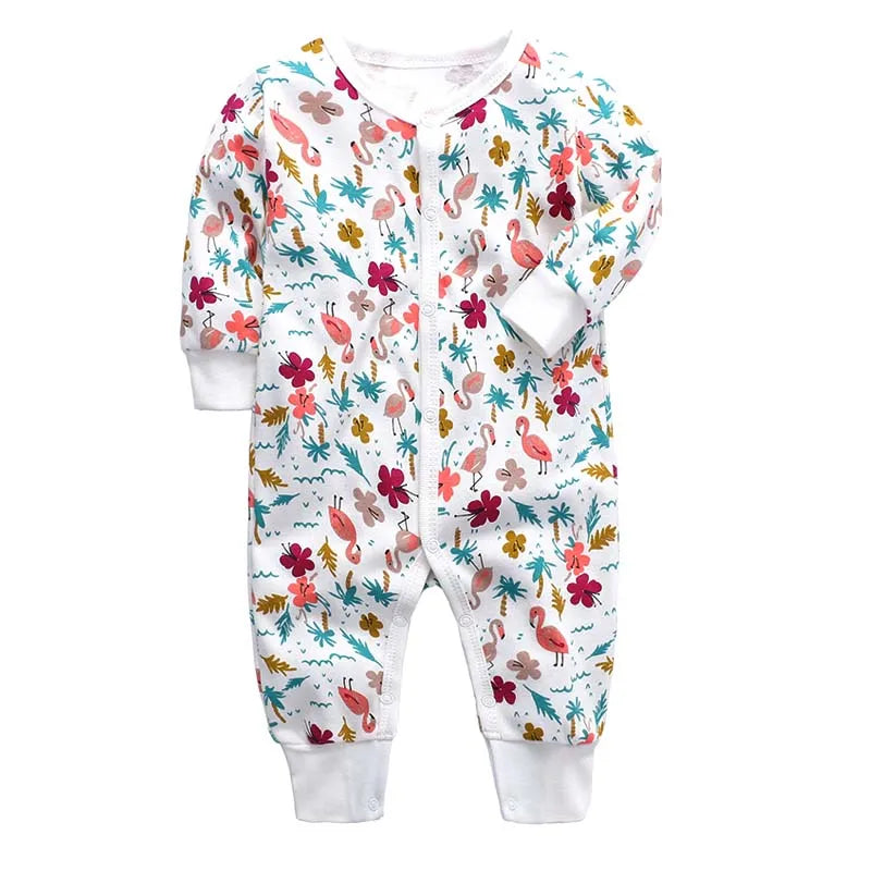Newborn Footed Pajamas – Cotton Long-Sleeve Romper for Boys & Girls