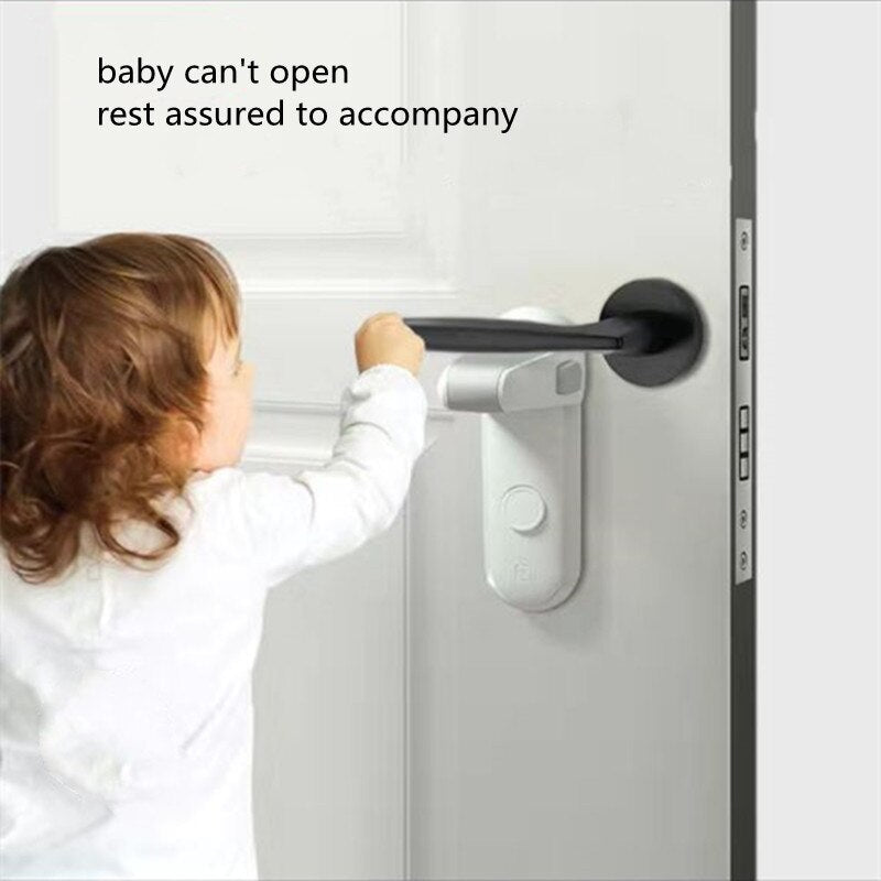 Child Safety Door Handle Lock – Baby & Pet Protection, No-Punch Installation