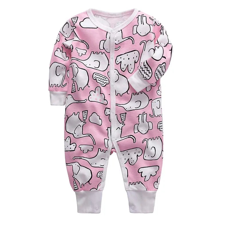 Newborn Footed Pajamas – Cotton Long-Sleeve Romper for Boys & Girls