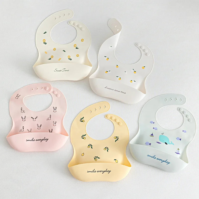 Baby Bibs, Baby Feeding Washable Waterproof Baby Bibs with Snaps.