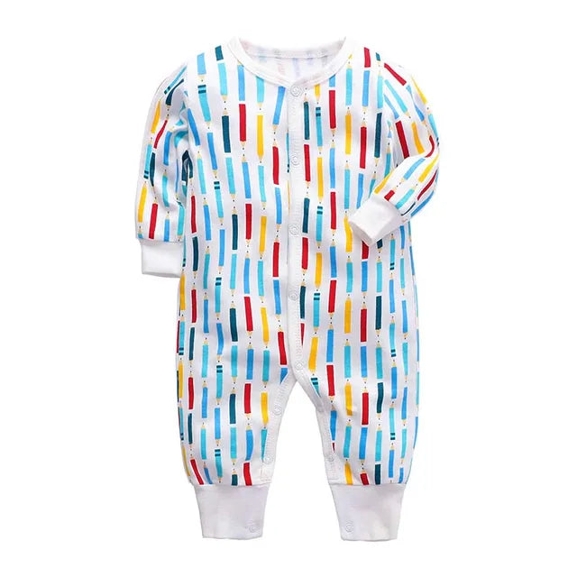 Newborn Footed Pajamas – Cotton Long-Sleeve Romper for Boys & Girls