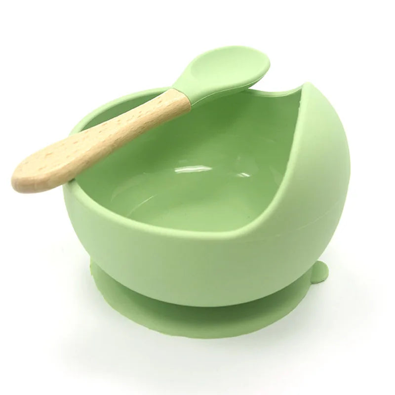 Baby Silicone Tableware – Suction Bowl & Spoon Set