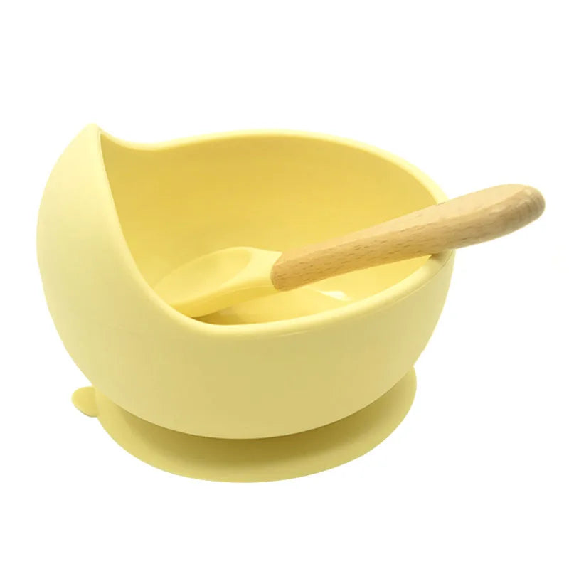 Baby Silicone Tableware – Suction Bowl & Spoon Set