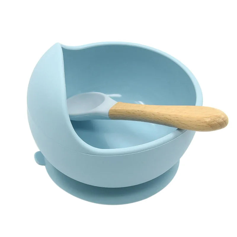 Baby Silicone Tableware – Suction Bowl & Spoon Set