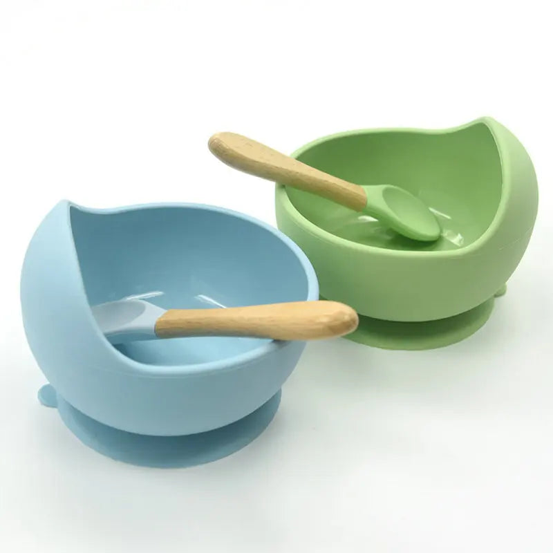 Baby Silicone Tableware – Suction Bowl & Spoon Set