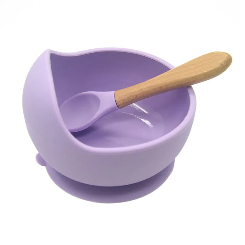 Baby Silicone Tableware – Suction Bowl & Spoon Set